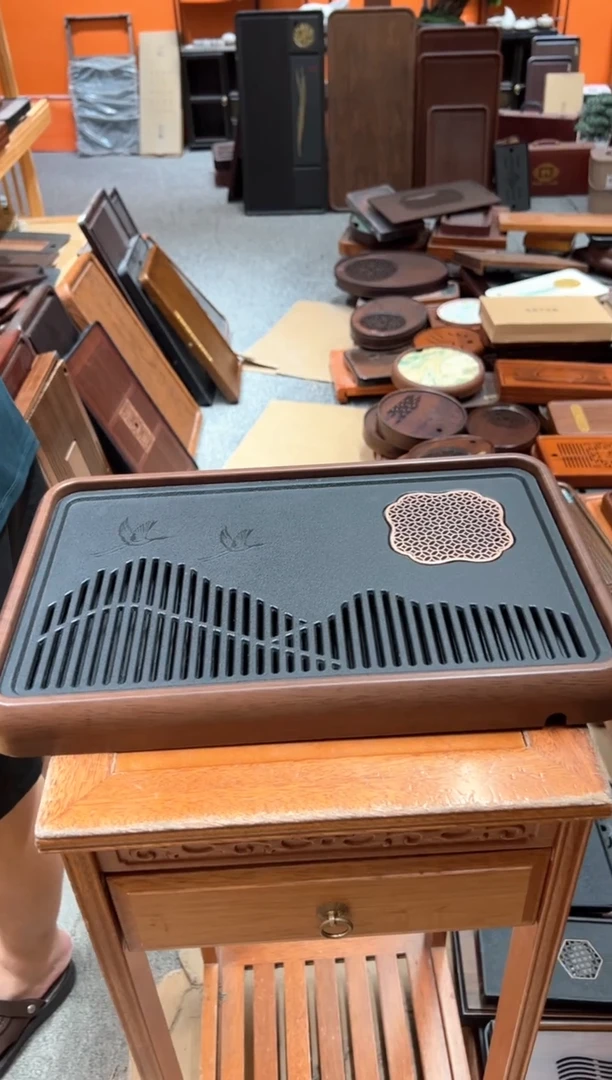 千里江山46*29仿乌金茶盘