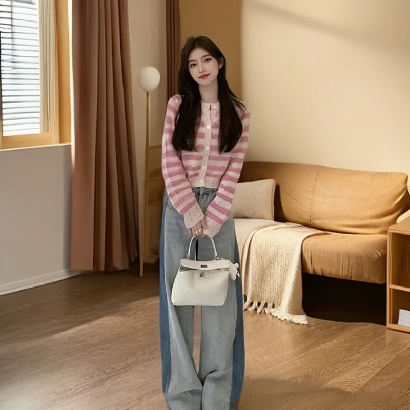 751-760气质百搭套头毛衣开衫网红加厚款