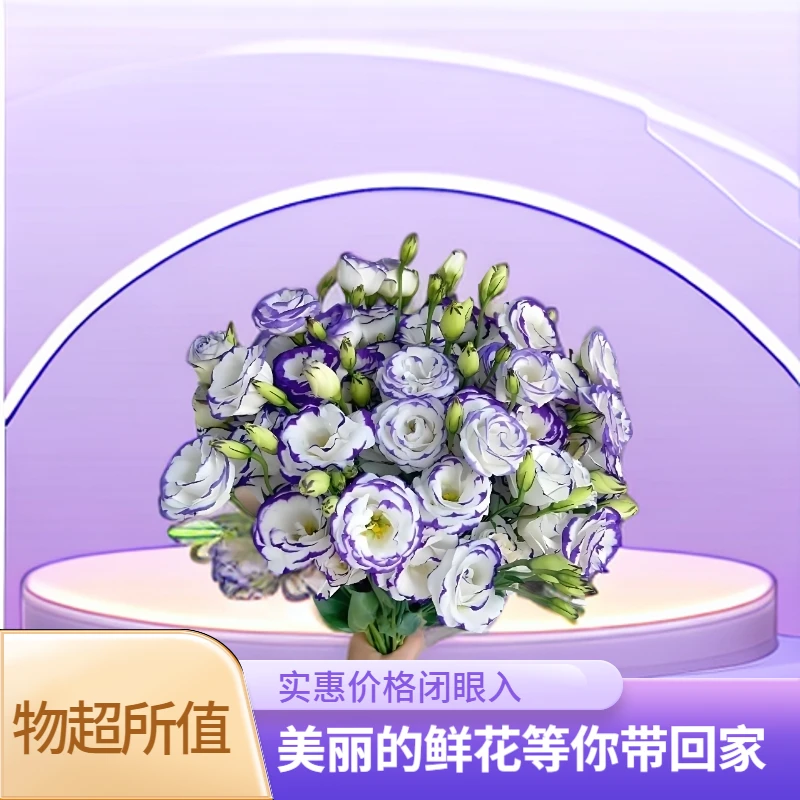 【洋桔梗】优选鲜切花【真诚不变的爱】鲜花基地直发桔梗花多头花束