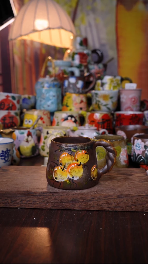 杯子泥垚手作 景德镇手工手绘陶瓷器物