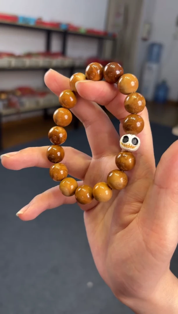 吊坠菩提根/象牙果 12mm库克阿呆【不怕困难】单圈