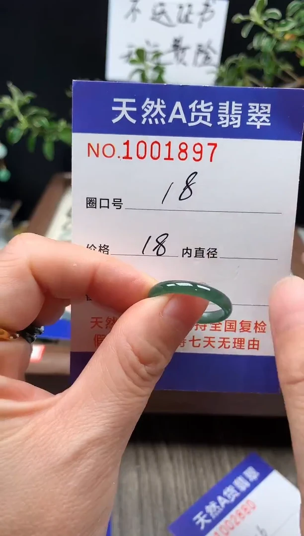 未镶嵌戒指翡翠18#