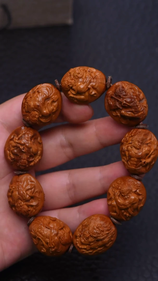 手串/手链橄榄核回血胡思洁本工双面浮雕群仙金刚手串