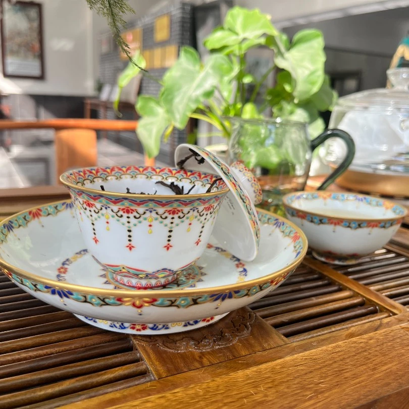 景德镇金银错套组