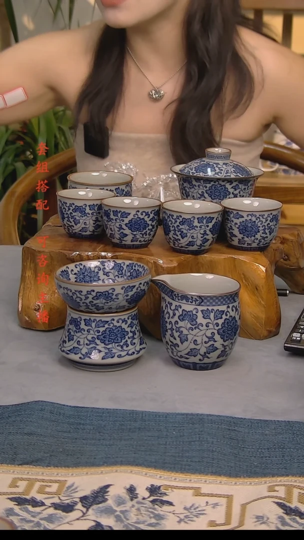 简装家用款8件套 老陶泥开片纹陶瓷茶具