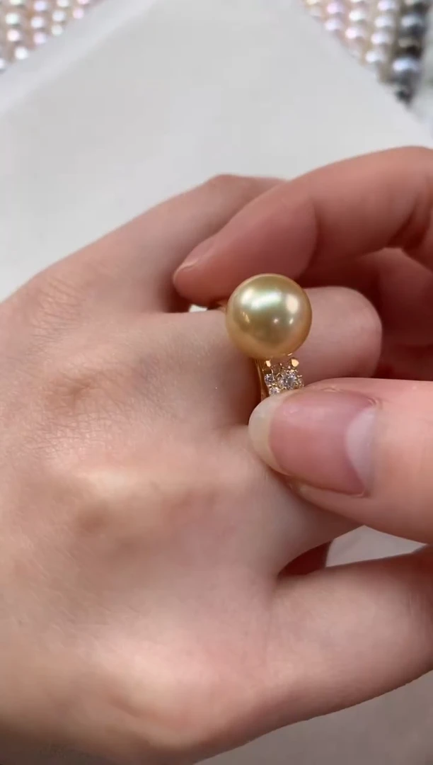 【闪购商品】海水珍珠戒指18K金镶嵌Z591|5980