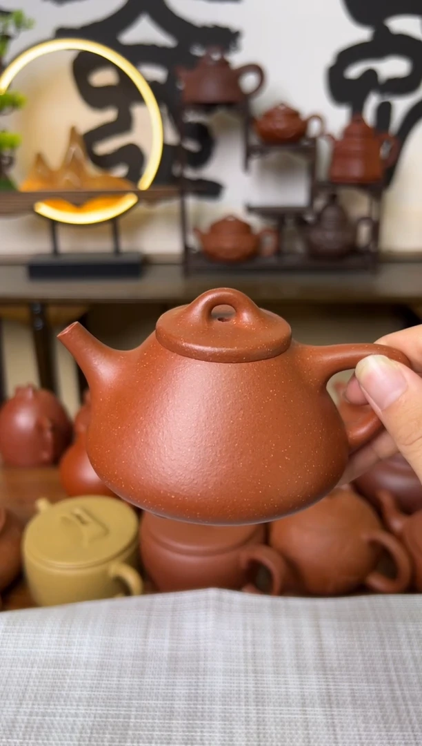 茶壶段泥红降坡子冶石瓢壶170CC-甘来兵