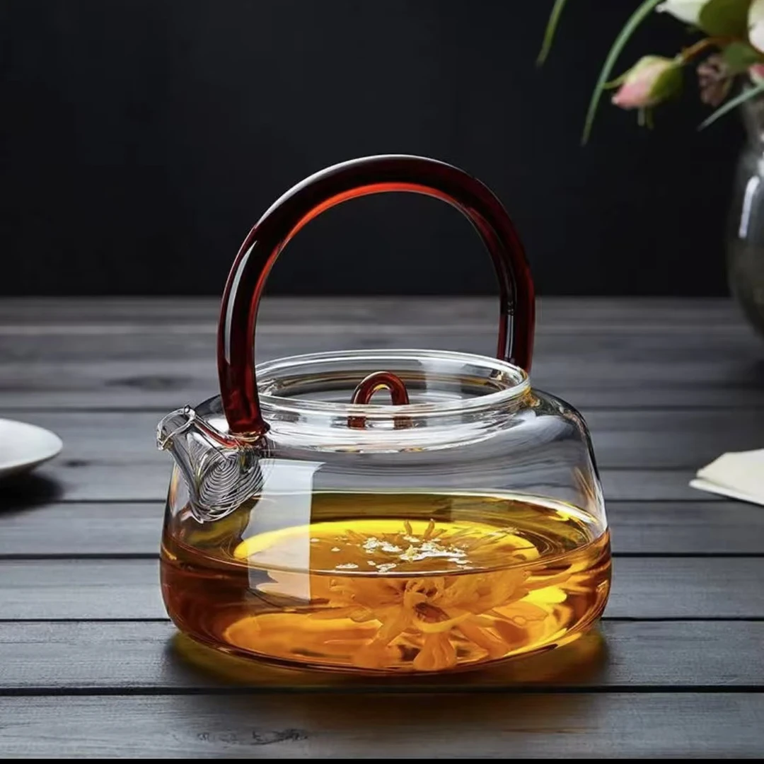 精品网红款玻璃煮茶壶耐高温小容量家用泡茶壶单壶加厚手工过滤
