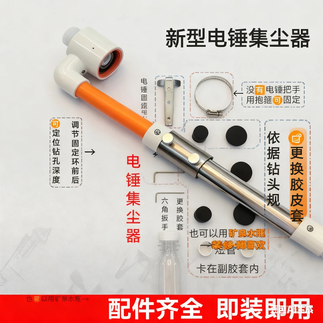 新型电锤集尘器防尘罩吸灰尘神器钻孔灰尘收集器冲击五金用品神器