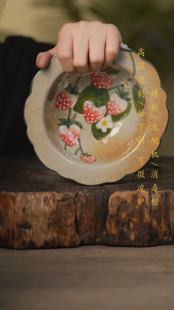瓷片景德镇高温釉下彩可微波烤箱洗碗机