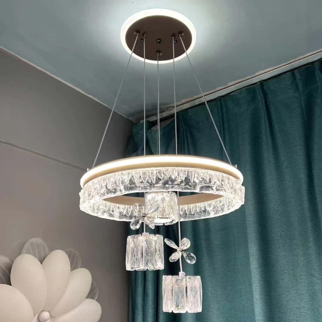 圆桌餐厅吊灯石头纹50cm/40cm led节能护眼餐吊灯家用吧台餐厅灯