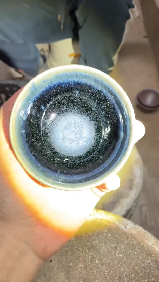 茶盏真柴烧建盏换点柴火