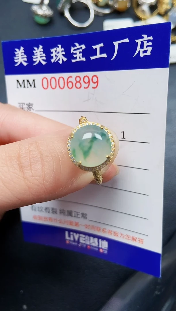 翡翠银S925镶嵌颈饰6899