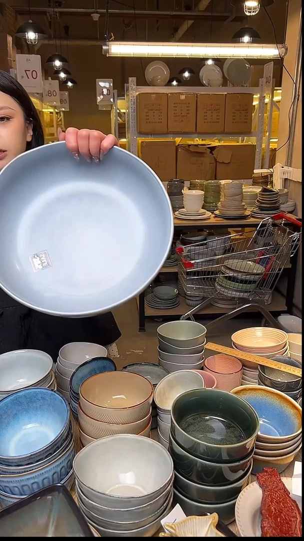 瓷36外贸尾货窑变釉下彩默外微瑕