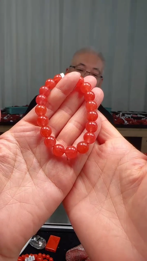 未镶嵌多样性发一件南红玛瑙10mm保山圆珠单圈 冰红