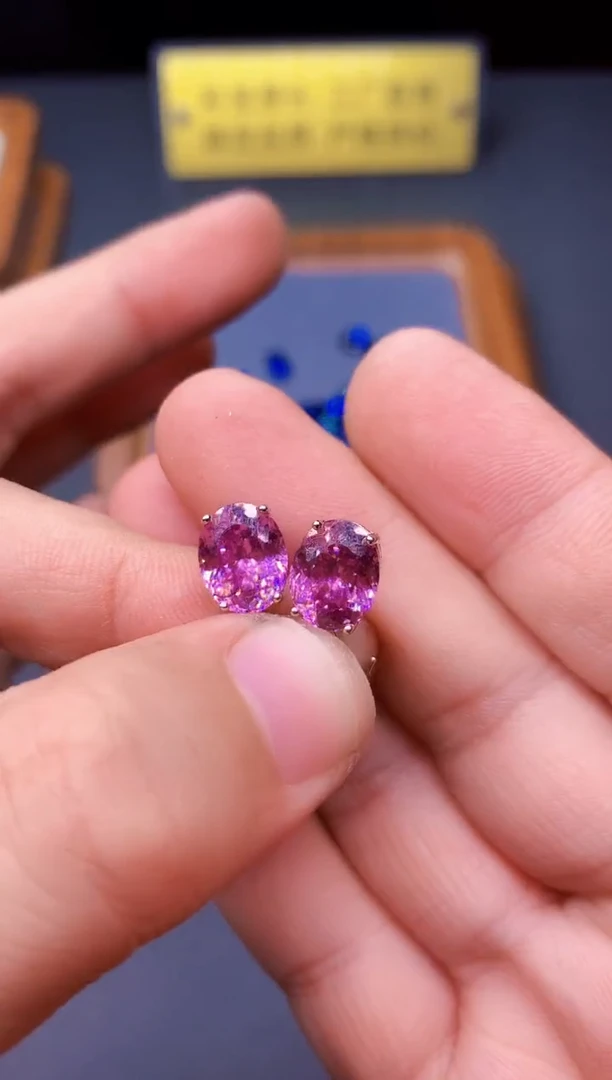 碧玺耳饰银S925镶嵌00000