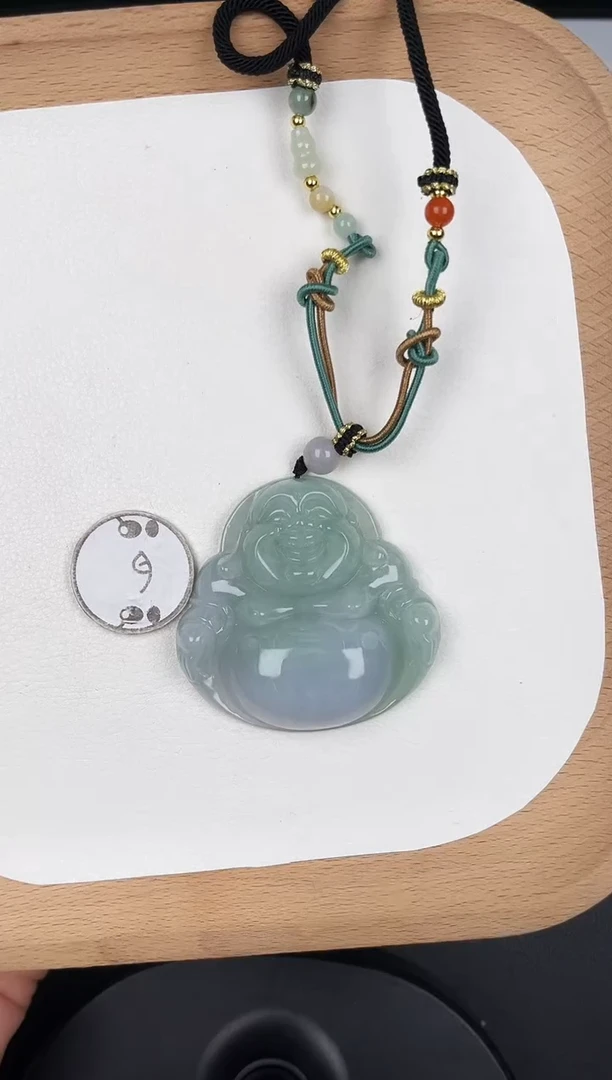 颈饰未镶嵌翡翠5CC044冰春彩大佛
