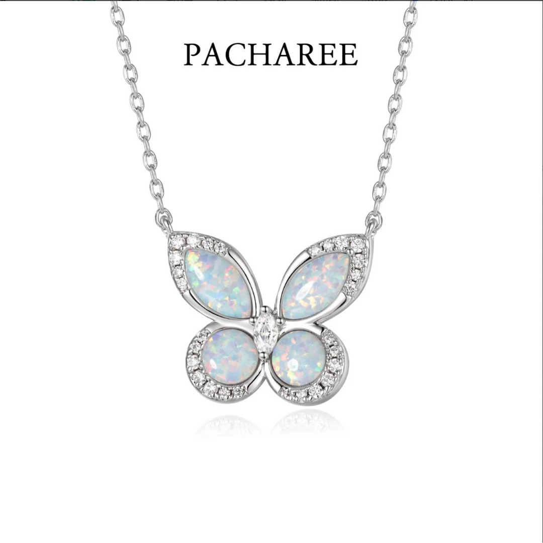 合金项链 小蝴蝶项链-500067-1白