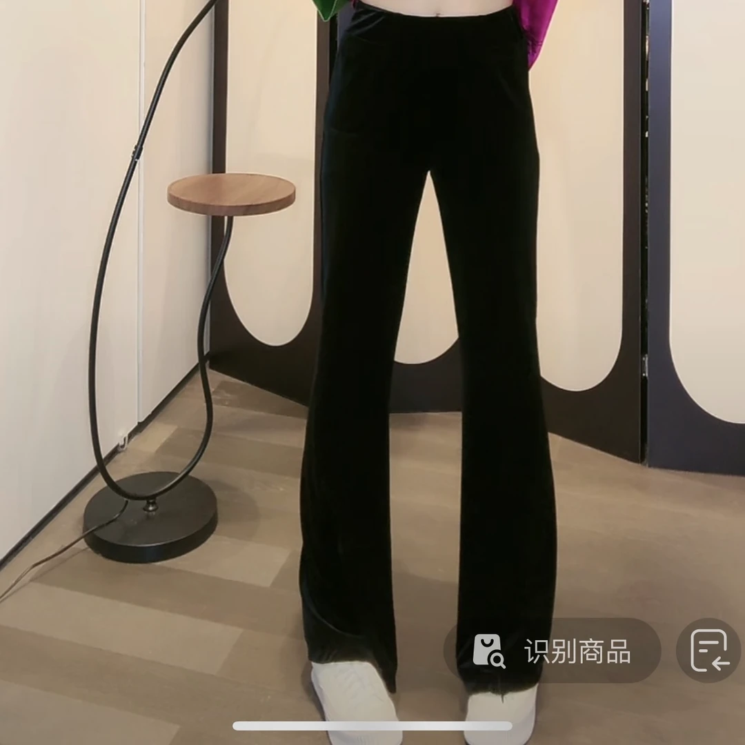 【显瘦真丝·丝绒裤】深圳原创设计新中式时尚休闲百搭显瘦丝绒裤