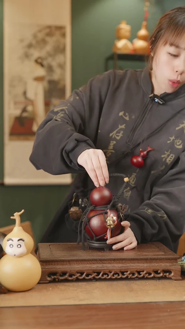 【闪购商品】379号精品天然大漆工艺防渗内胆酒葫芦~