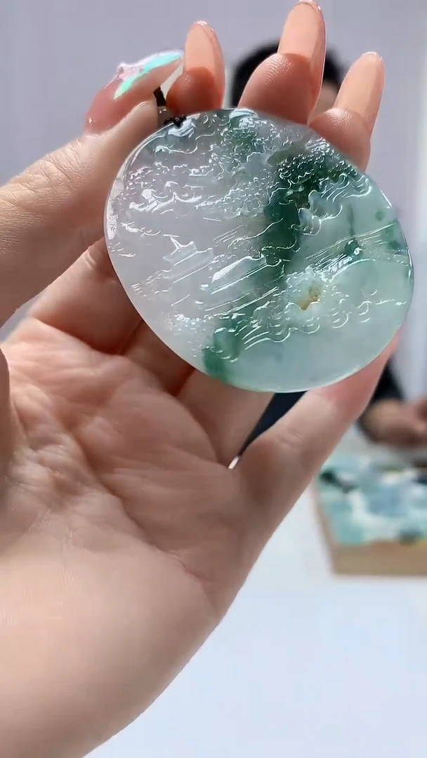 【闪购商品】定制翡翠未镶嵌3916DD-毛货挂件88