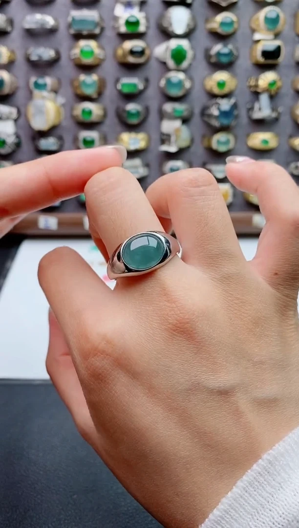 未镶嵌戒指翡翠天然翡翠男戒