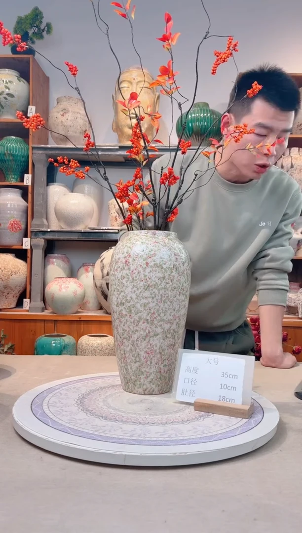 瓶陶瓷花瓶  干支加花瓶绿野仙踪大号