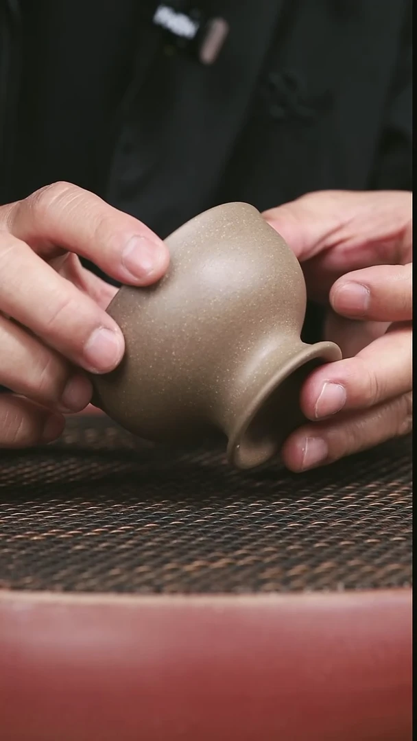 茶壶紫砂蟹壳青高足杯