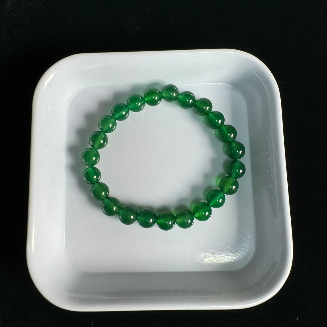 品质优选6mm绿珠子手串