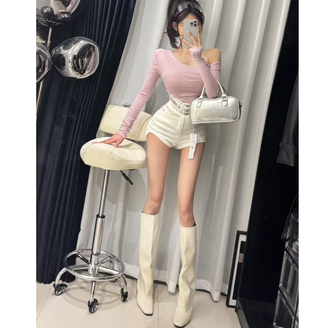 AL SHOP【初见白月光】韩系高腰百搭时尚显瘦短裤