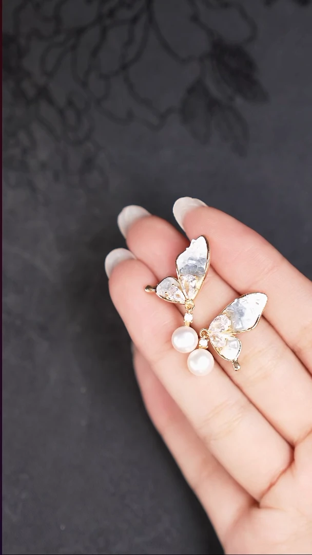 银S925镶嵌耳饰淡水珍珠工厂抛货 假1罚3多样性发其1