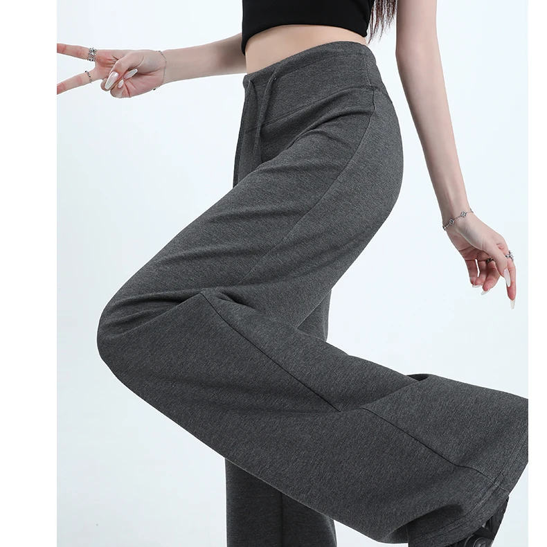 空气棉直筒裤休闲时尚百搭阔腿裤宽松长裤高腰