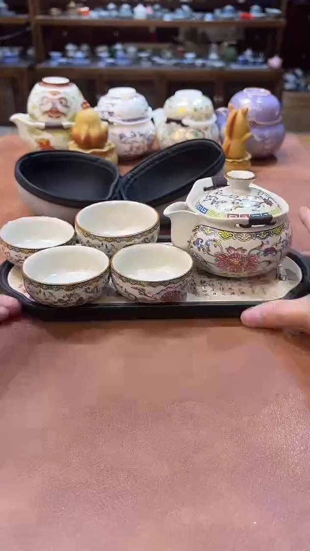 真的很便宜会开片的旅行茶具