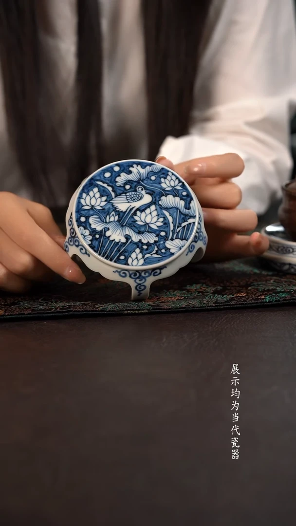 雲山敬古蓝地一鹭小板凳