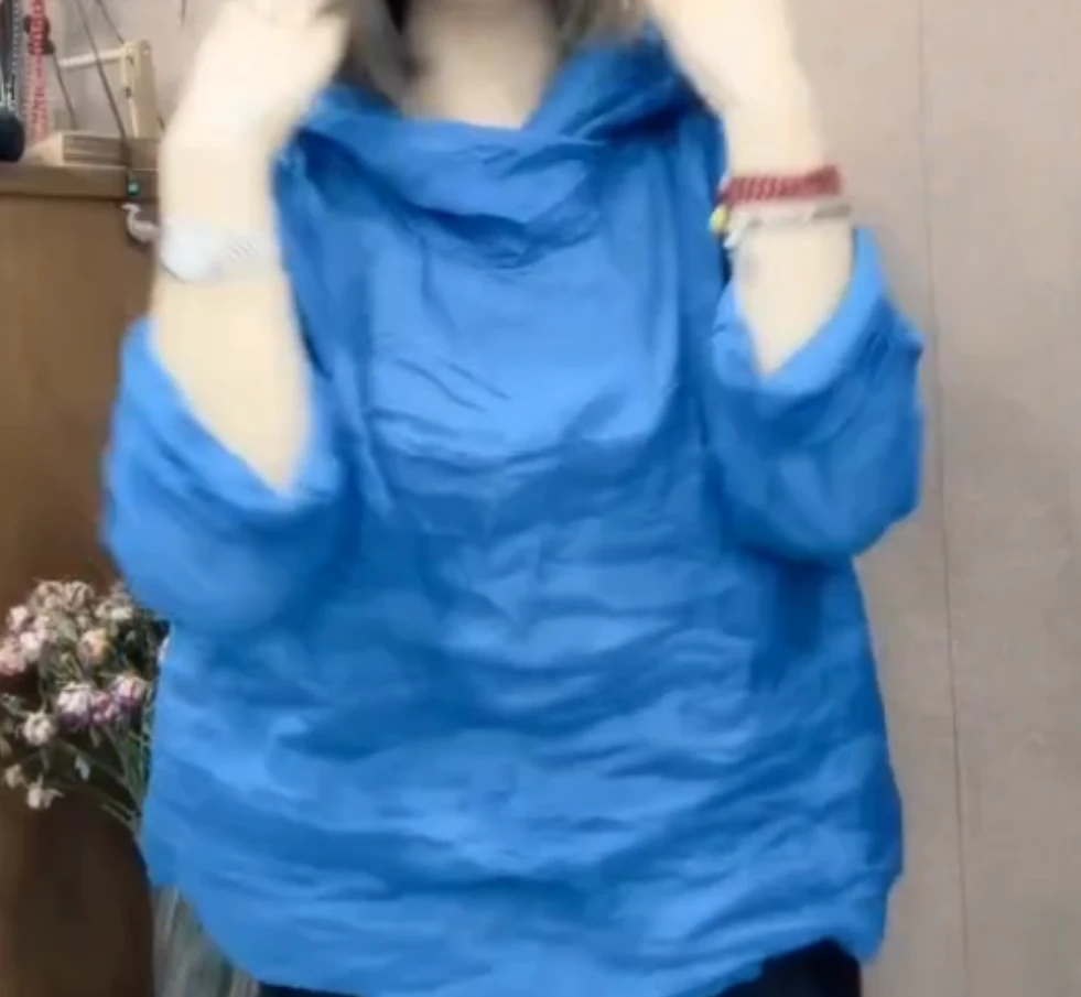 325S1887休闲洋气百搭减龄优雅设计感衫新款舒衫适女士宽松个