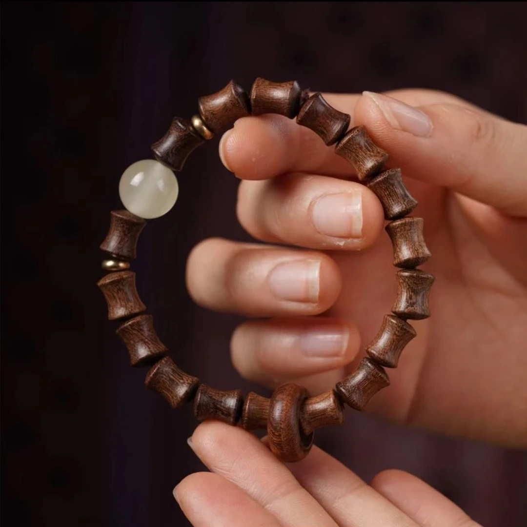 【宝哥专享】竹节手串檀木古风竹节手工隔珠手链简