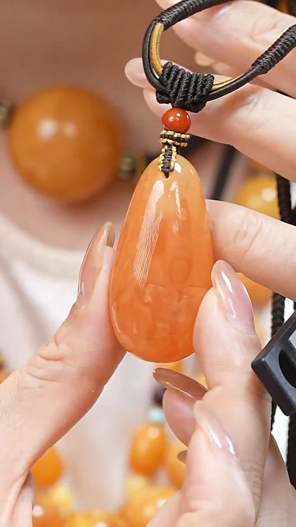 蜜蜡颈饰未镶嵌3091天然蜜蜡珠宝奇石云端妖孽妖花全部保真