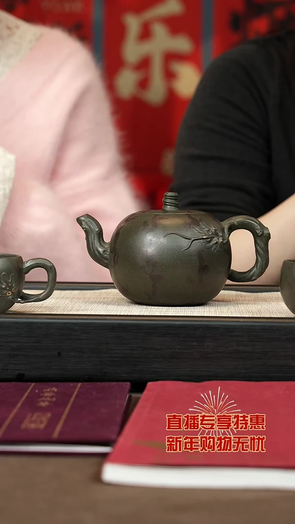 【闪购商品】紫砂茶壶【P033】瓜趣（三件套）