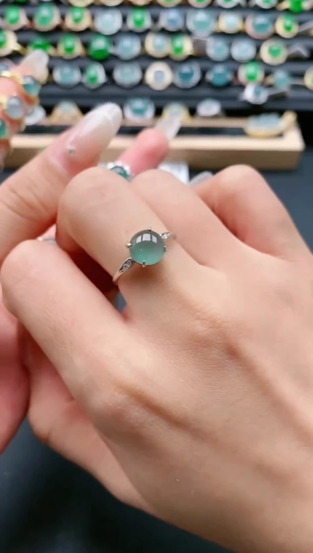 【闪购商品】翡翠戒指银S925镶嵌111111