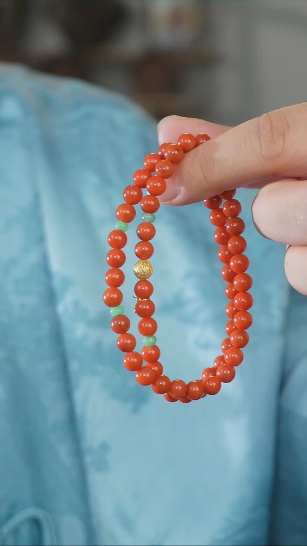 手链18K金镶嵌南红玛瑙S0829