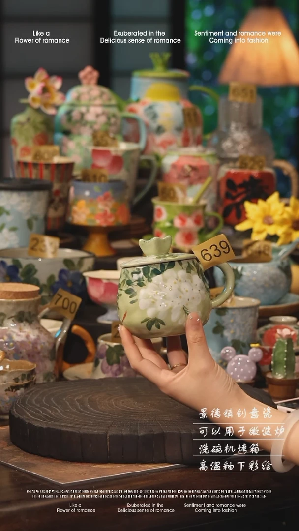 陶瓷景德镇高温釉下彩手工手绘款式