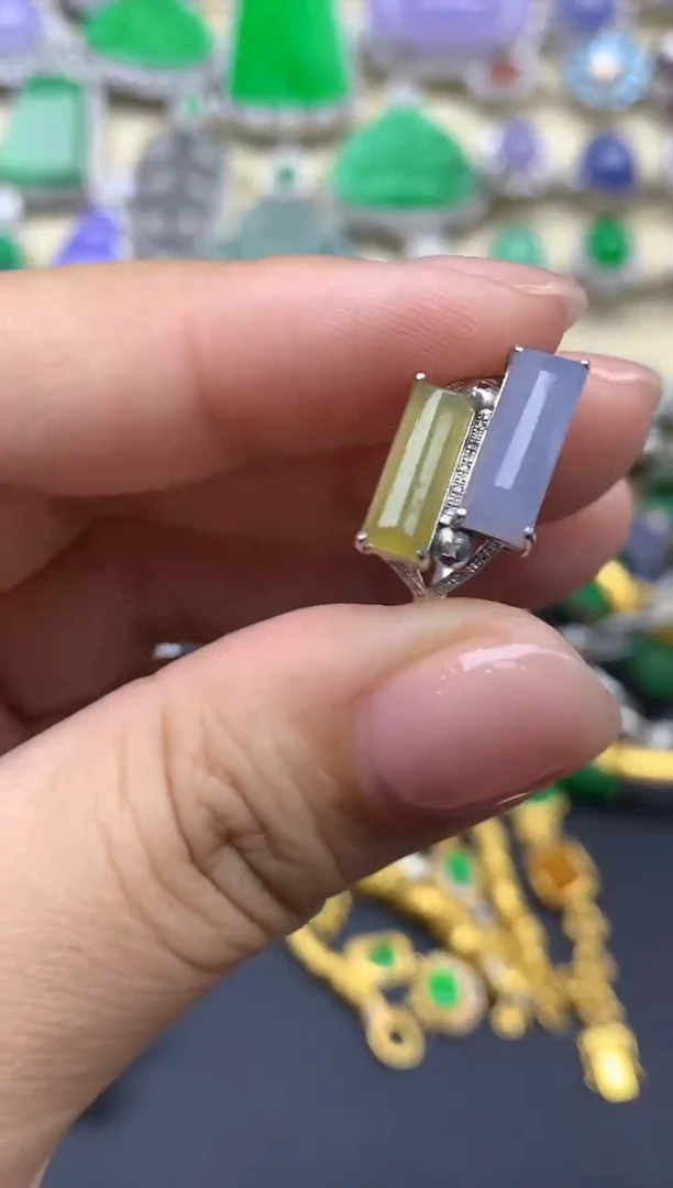 翡翠戒指18K金镶嵌413-春日珠宝