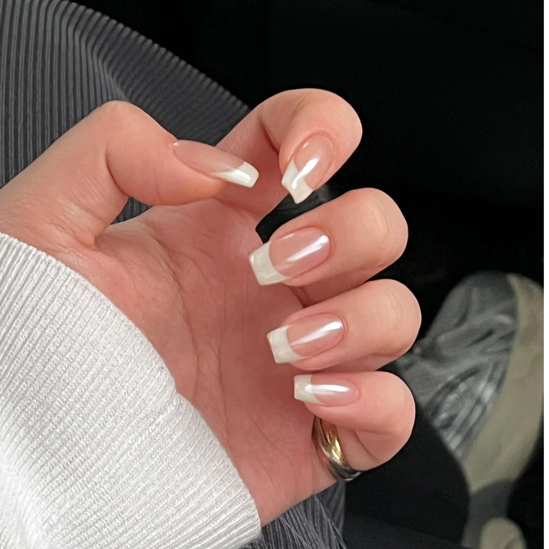 【海狸法式】显白裸色美甲气质简约温柔法式纯欲穿戴甲可拆卸美甲