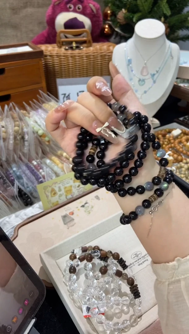 水晶手串未镶嵌孤品捡漏均匀瑕疵介意勿拍