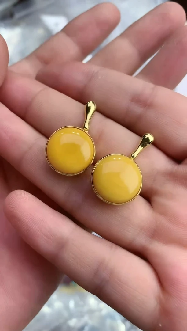 蜜蜡颈饰银S925镶嵌251105025