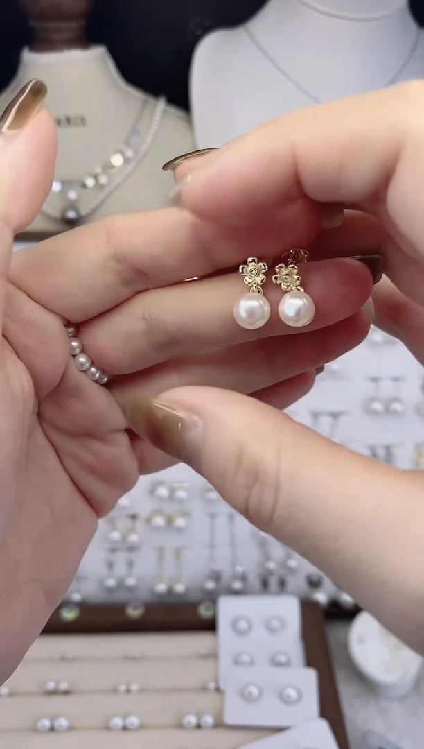 合金耳饰淡水珍珠0018