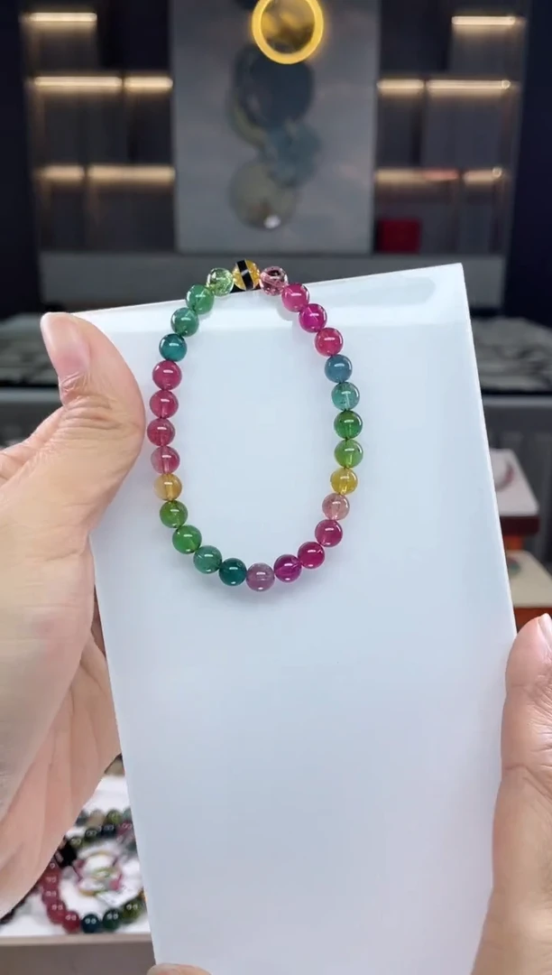 未镶嵌单圈手串碧玺(多样性发一条)Q