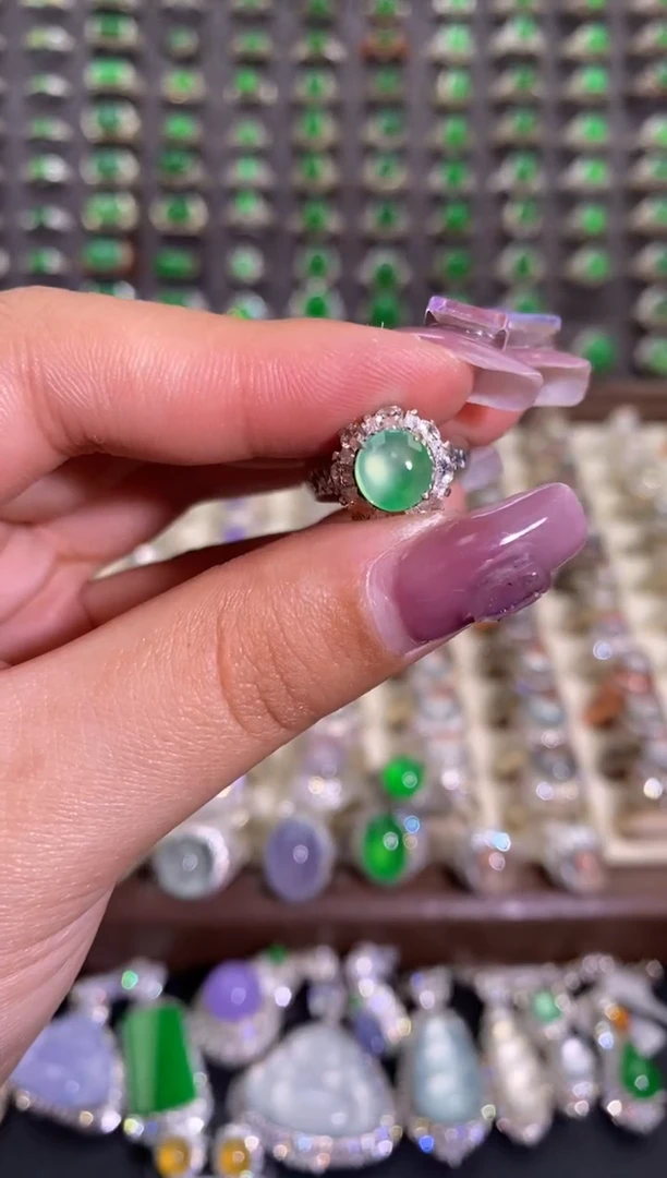 未镶嵌戒指翡翠天然缅甸A货翡翠未镶嵌 粉丝福利