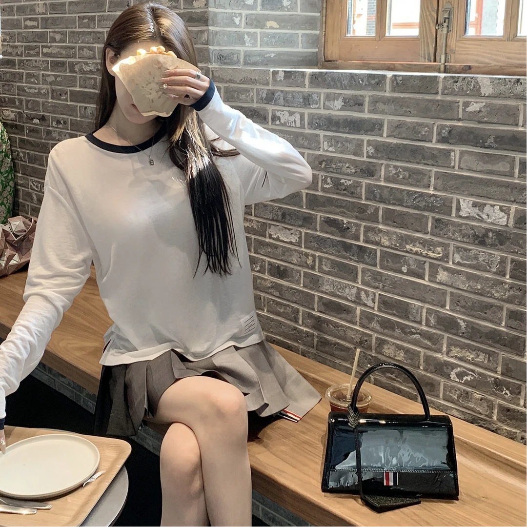 L轮L15 【simple fit休闲组】可以一直穿的撞色圆领长袖tee