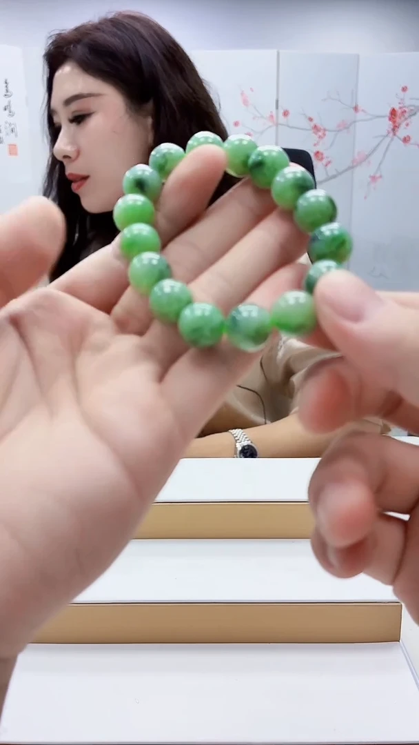 未镶嵌定制翡翠4829bb-毛货手串54